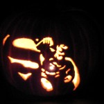 Superman Jack-o-Lantern pumpkin