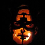 Captain America Jack-o-Lantern pumkin