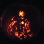 Iron Man Jack-o-Lantern pumpkin